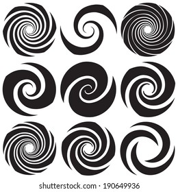 Optical Art - Collection of Spirals