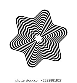 Optische Kunstsymbol flach vecktor trendig beliebt