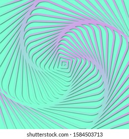 Optical art. Optical illusion background. Modern abstract geometric background. Gradient 3d vector pattern. Design for wallpaper, backdrop, fabric, background, print, banner.