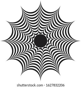 Optical art inspired polygon mandala can be colored