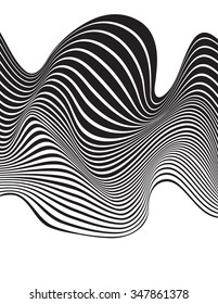 optical art opart striped wavy background