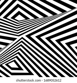 OPTICAL ART STRIPED BACKGROUND. ABSTRACT GRAPHIC DESIGN. SURREAL ILLUSTRATION.