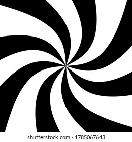 Optical art. Vector illustration. Abstract background. Monochrome twist lines.