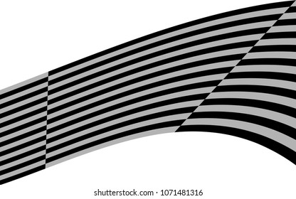 optical art wave abstract background black and white