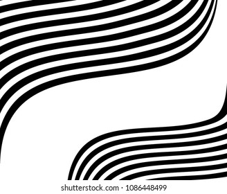 optical art wave abstract background black and white