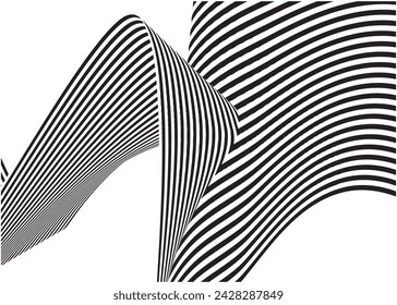 optical art wave background black and white,Psychedelic background. Op art, optical illusion. Modern design, graphic texture.