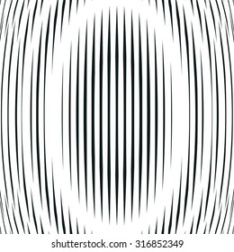 Optical background with monochrome geometric lines. Moire pattern, trance effect. 