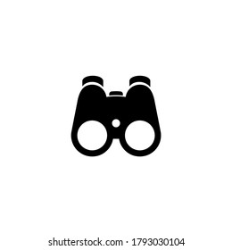 Optical Binoculars, Field Zoom Glasses. Flat Vector Icon illustration. Simple black symbol on white background. Optical Binoculars Field Zoom Glasses sign design template for web and mobile UI element