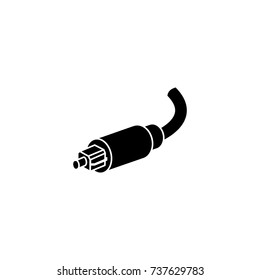 optical cable audio icon, vector illustration