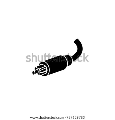 optical cable audio icon, vector illustration