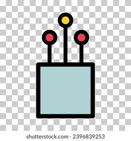 Optical cable icon, technology information wire web network, digital internet vector illustration .