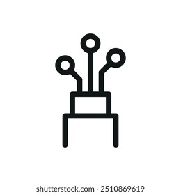 Optical cable isolated icon, fiber optic cable vector symbol with editable stroke