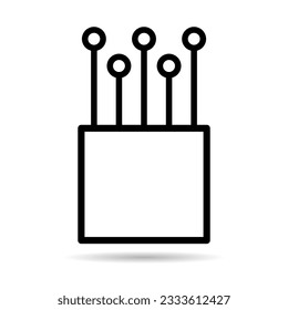 Optical cable shadow icon, technology information wire web network, digital internet vector illustration .