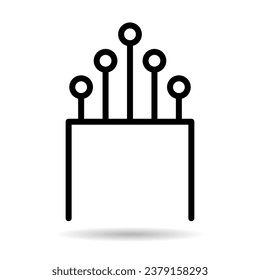 Optical cable shadow icon, technology information wire web network, digital internet vector illustration .
