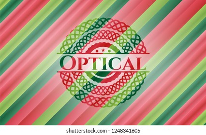 Optical christmas emblem.