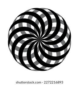 Optical circle kinetic illusion design author's illustration the effect of depth and volume occurs when the circle rotates.