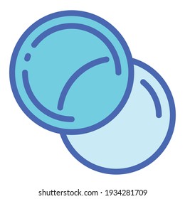 Optical contact lens icon. Outline optical contact lens vector icon for web design isolated on white background