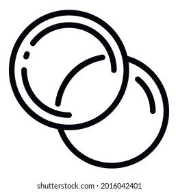 Optical contact lens icon. Outline optical contact lens vector icon for web design isolated on white background