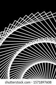 Optical contrast abstract background with distorted lines. Black and white striped psychedelic background. Abstract vector illustration. You can use for design covers, postcards, posters.