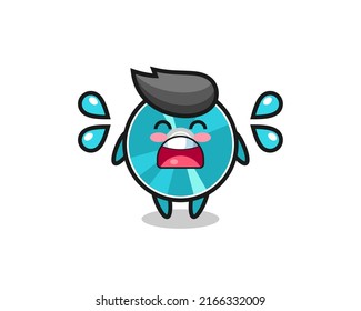 Optical Disc Cartoon Illustration Crying Gesture Stock Vector (Royalty ...