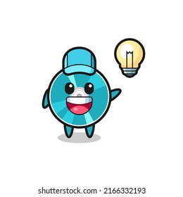 caricatura de personajes de disco óptico para la idea, diseño de estilo lindo para camiseta, pegatina, elemento logo