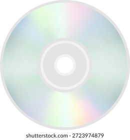 Das Symbol der optischen Platte einzeln auf weißem Hintergrund
