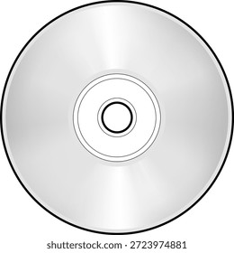 Das Symbol der optischen Platte einzeln auf weißem Hintergrund