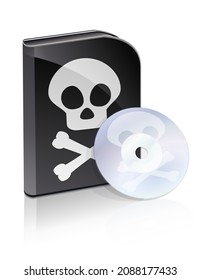 Optical Disc And Its Packaging With Pirated Or Illegal Content (cutout)