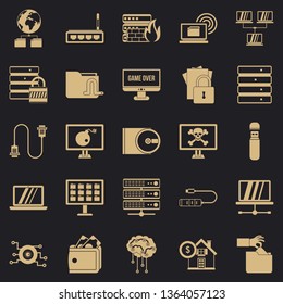 Optical drive icons set. Simple set of 25 optical drive vector icons for web for any design