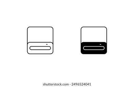 Optical Drive icons set vector stock illustration