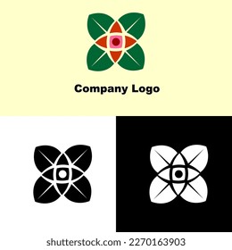Optical, Eye, Flower, Branding Logo Symbol Business Identity. Simpel, Elegant, sophisticated.eps