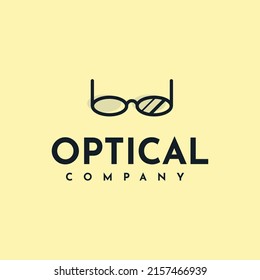 Optical eye glasses logo design. Vector eps 10