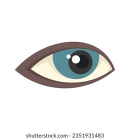 Optical eye icon flat vector. Circle light. Look view isolated