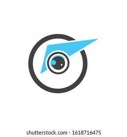 optical eye icon Logo vector Template illustration design