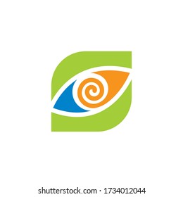 optical eye icon Logo vector Template illustration design