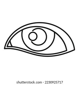 Optical eye icon outline vector. Circle light. Look view