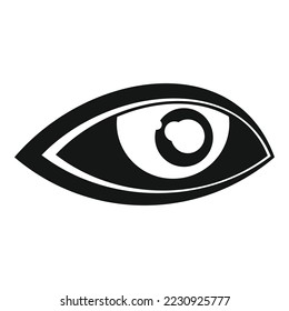 Optical eye icon simple vector. Circle light. Look view