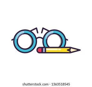 optical eyeglasses with pencil