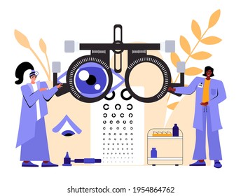 Optical Eyes Test Illustration Ophthalmology Concept Stock Vector ...