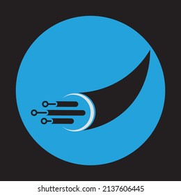 Optical Fiber cable icon for communication technology and connecting concept Vector Illustration.Network conceptual. Future Technology With High speed Internet Large data transfer with new fiber optic