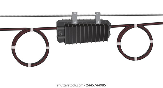 Optical Fiber Cable Splice Closure. Horizontal type terminal box.