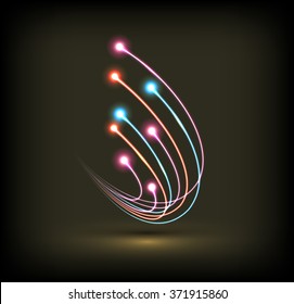Optical fiber communication network technology element. Can use for brochure, infographic, technology concept.