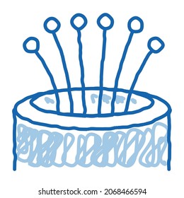 optical fiber cords sketch icon vector. Hand drawn blue doodle line art optical fiber cords sign. isolated symbol illustration