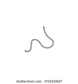 Optical fiber flat line vector icons. Network connection, computer wire, cable bobbin, data transfer. Thin signs for electronics store, internet services.