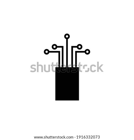 Optical fiber flat line vector icons. Network connection, computer wire, cable bobbin, data transfer. Thin signs for electronics store, internet services.