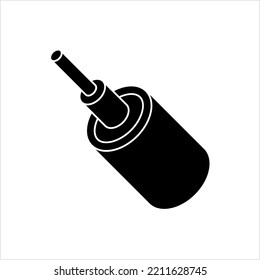 Optical Fiber Icon, Higher Bandwidth, Data Cable Vector Art Illustration