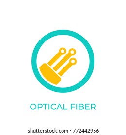 Optical Fiber Icon On White