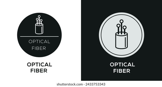 Optical fiber Icon, Vector sign.
