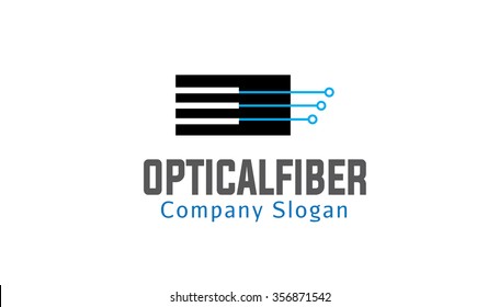 Optical Fiber Logo Symbol Design Illustration