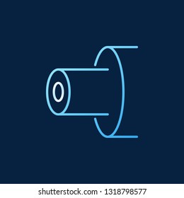 Optical fiber vector concept colorful linear icon on dark background